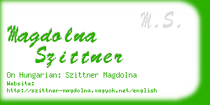 magdolna szittner business card